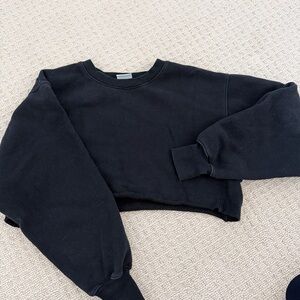 Aritzia TNA Black Cropped Sweater